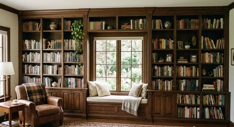 Built In Bookshelves Installation in Durham, NC