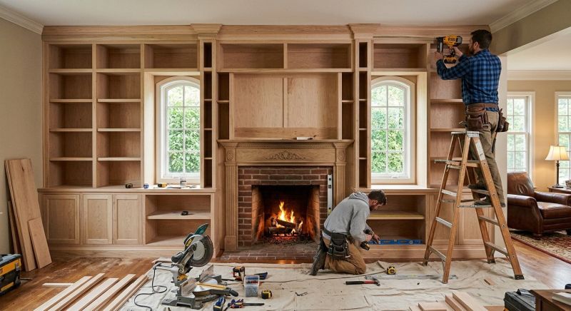 Fireplace Shelves Installation in Annapolis, MD